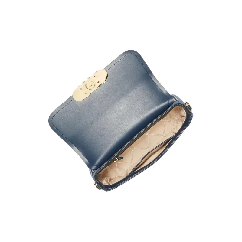 MICHAEL KORS PARKER Cow Leather Handbag, Shoulder Bag Medium Size Women's Blue-2