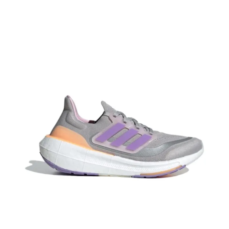 Adidas Ultra Boost Light Grey Violet Fusion Acid Orange Women's-1