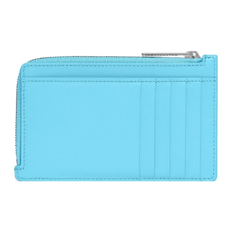 Balenciaga Smooth Calf Leather Wallet Coin Purse Card Holder Regular Women's Blue-1