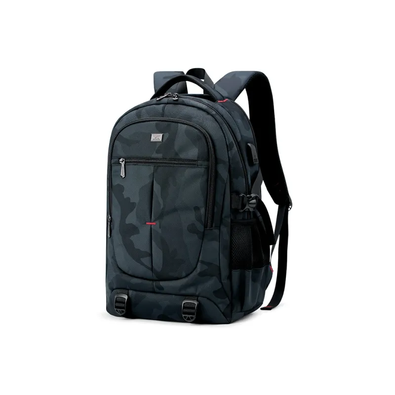 SEPTWOLVES Fabric Backpack Regular Unisex Camouflage/Black/Pink-15