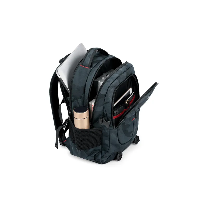 SEPTWOLVES Fabric Backpack Regular Unisex Camouflage/Black/Pink-19
