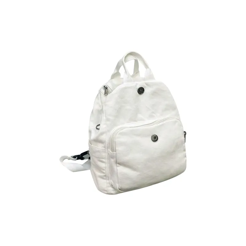 UNITE STAR Canvas Hand held Backpack Medium Size Unisex Black/White/Brown-1