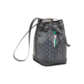 GOYARD Snoopy Co branded Petit Flot Canvas With Leather Bucket Bag, Shoulder Bag Women's