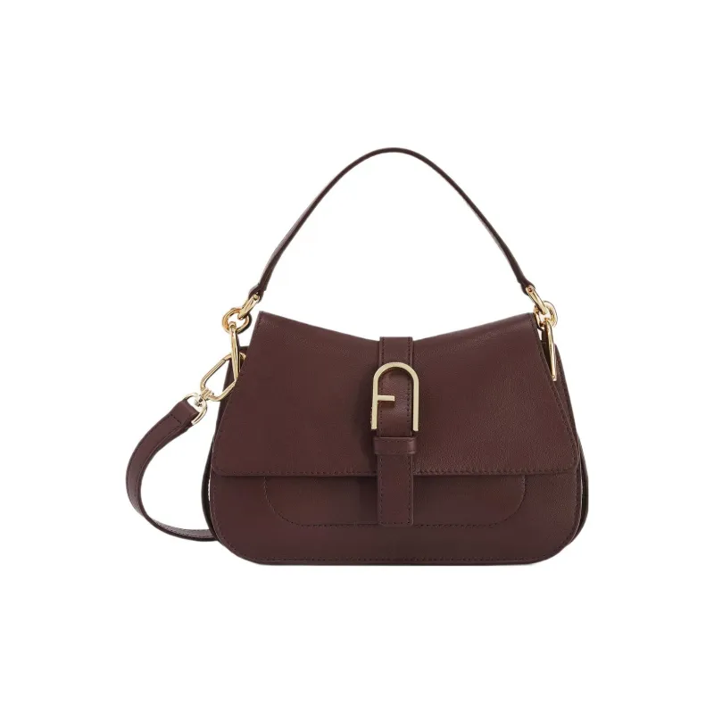 Furla Calfskin Shoulder Bag Crossbody Bag Handbag Mini Women's Burgundy-0
