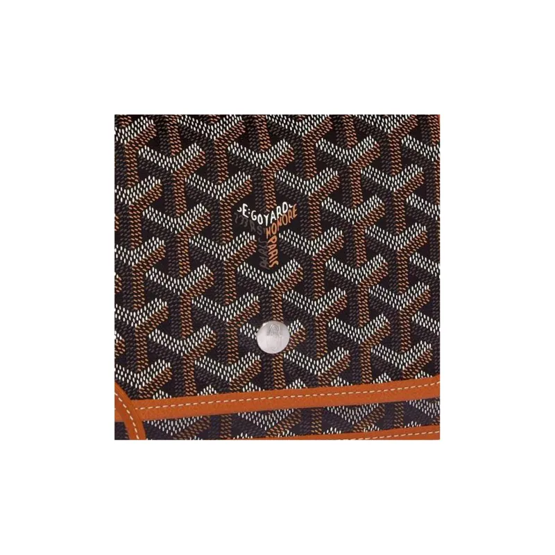 GOYARD Plumet Canvas With Leather Envelope Bag Handheld Shoulder Bag Crossbody Bag Small Size Unisex Brown/Red-5