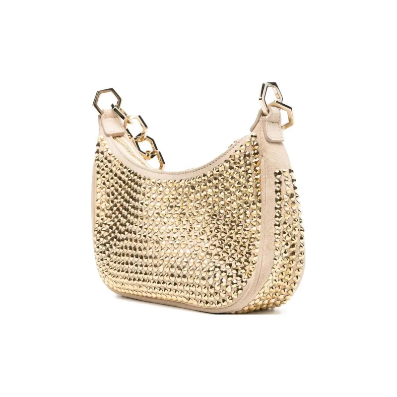 PHILIPP PLEIN Calfskin Suede Shoulder Bag Women's Gold-1