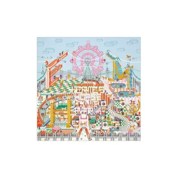 HERMES Carre Shawls Women's Sky Blue