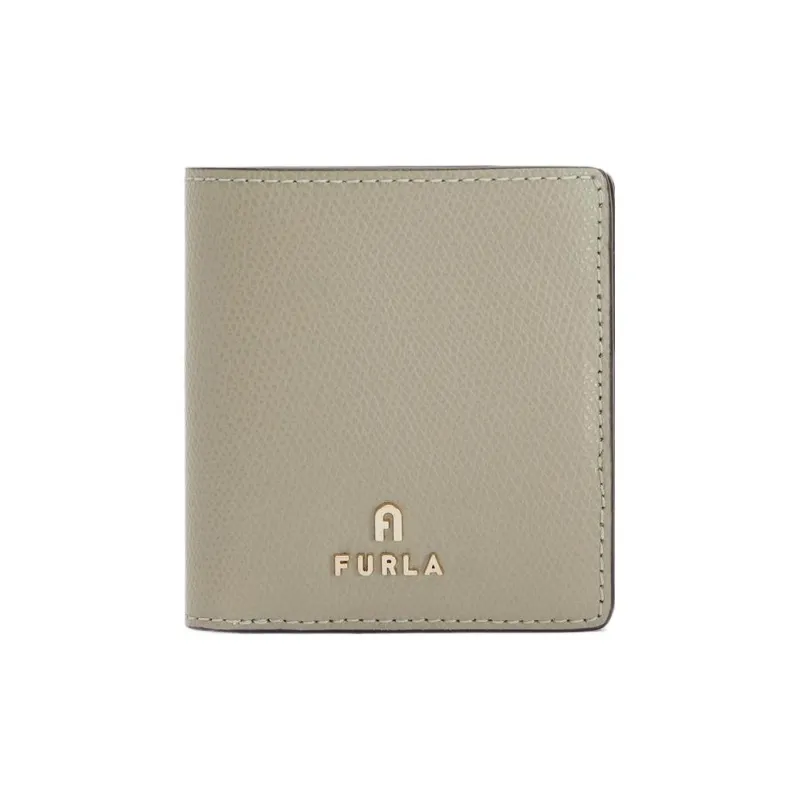 Furla Cow Leather Wallet Small Size Women's Light Gray-0