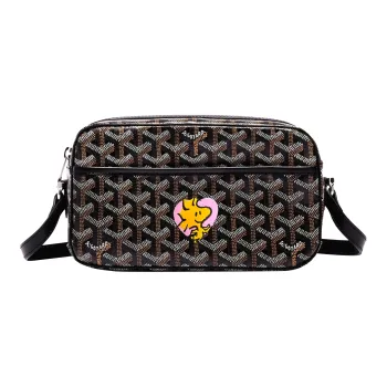GOYARD Cap-Vert Canvas With Leather Camera Bag Shoulder Bag Crossbody Bag Small Size Unisex Black/Pink