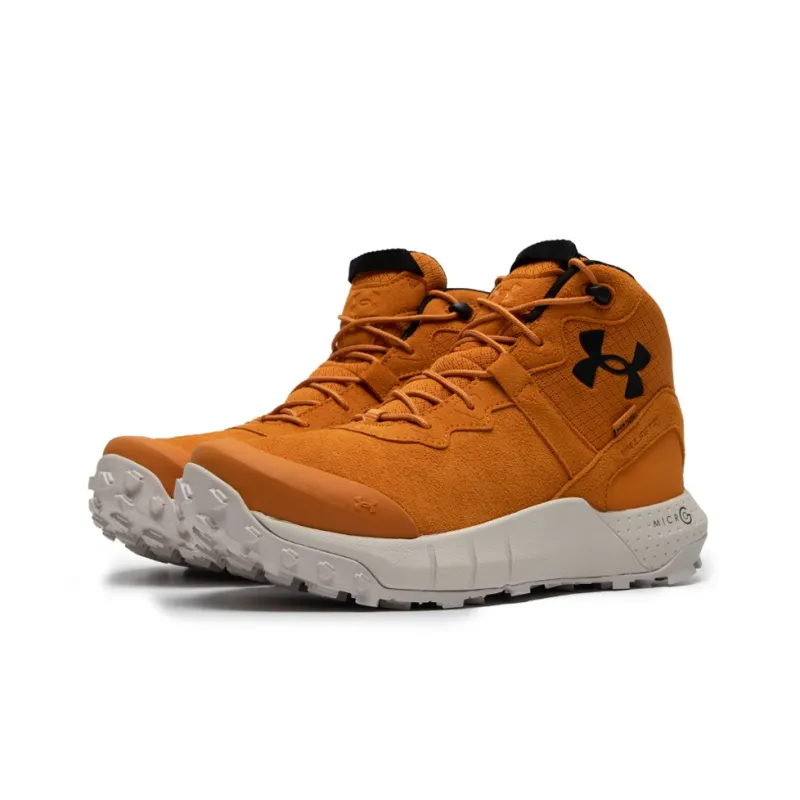 Under Armour Men's Ua Micro G Valsetz Trek Mid Leather Waterproof Tactical Boots 'Honey Orange'-2