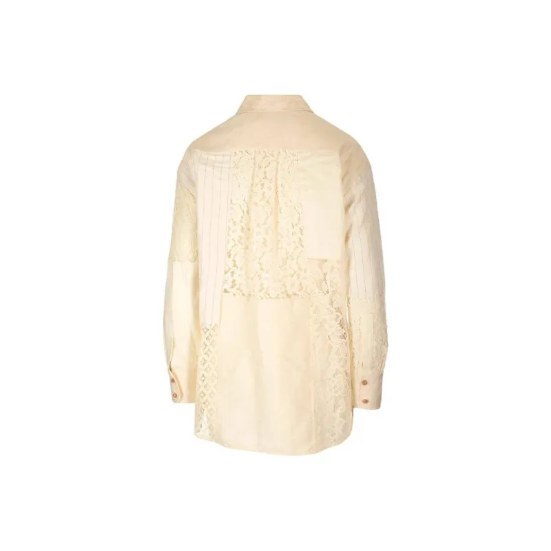 Zimmermann Luminosity Lace panel Cotton blend Shirt-1