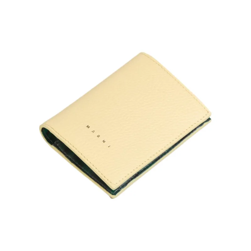 MARNI Venice Calfskin Wallet Regular Women's Light Yellow-2