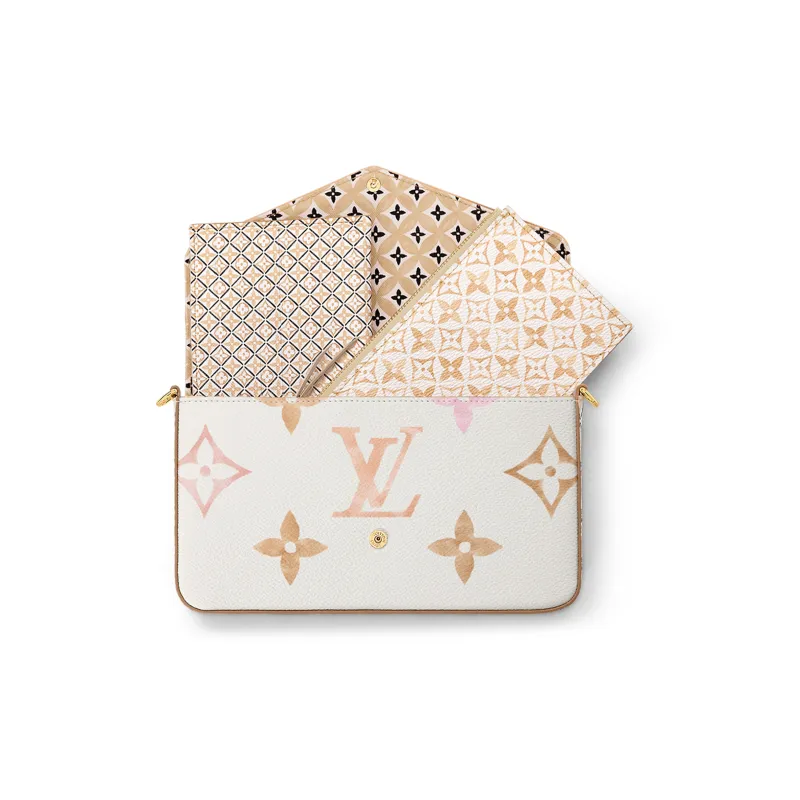 LOUIS VUITTON Felicie Pochette Beige-3