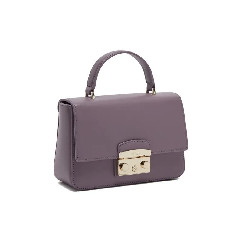Furla Metropolis Collection Calfskin Shoulder Bag, Crossbody Bag, Handbag Mini Women's Purple-1