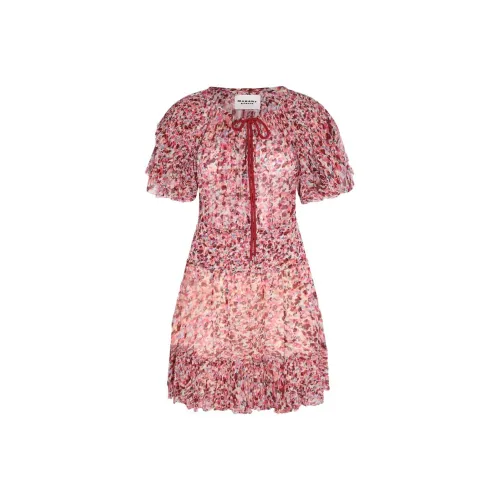 ISABEL MARANT ETOILE Short-Sleeved Dresses Women's Raspberry