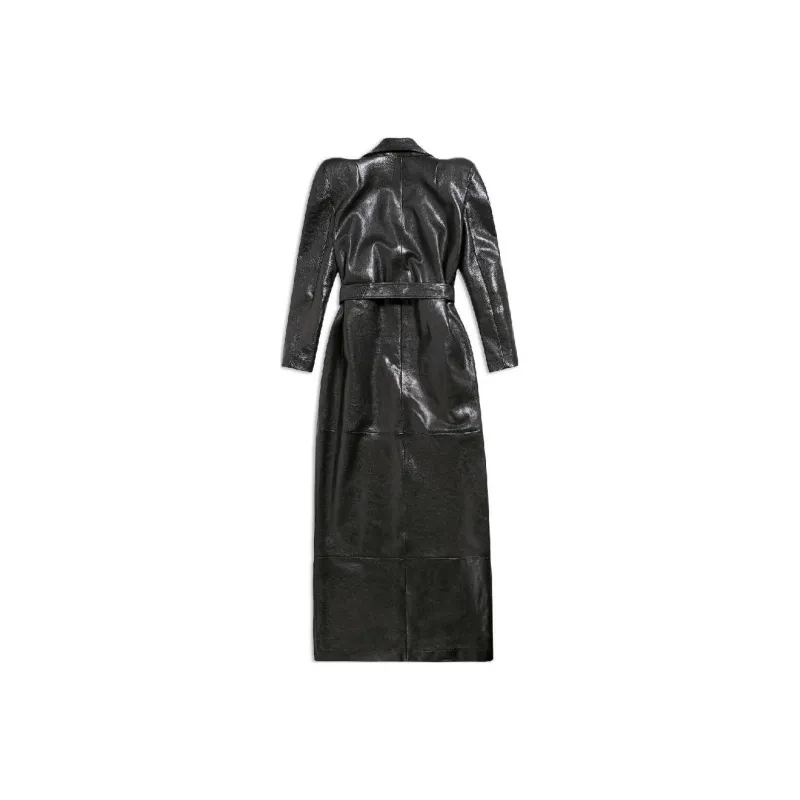 Balenciaga Leather Jackets Women's Black-1