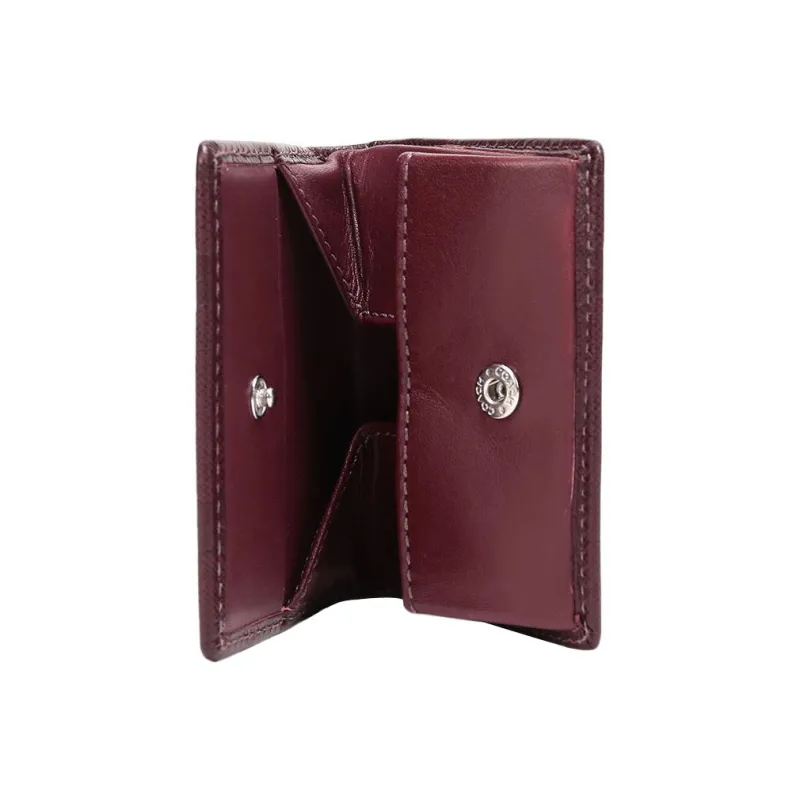 COACH Cow Leather Coin Purse Wallet Women's Burgundy-4