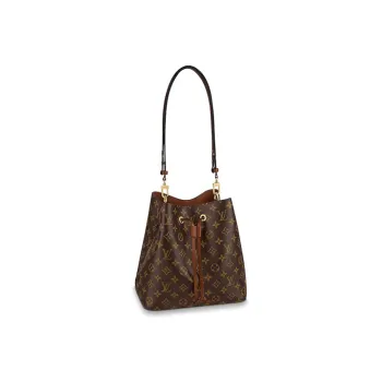 LOUIS VUITTON Coated Canvas With Leather Trim Bucket Bag, Portable Crossbody Bag, Shoulder Bag Women's