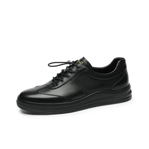 GOLDLION Men's Casual Shoes Men Low-Top Black