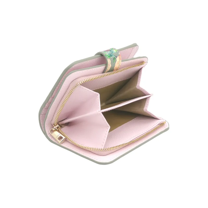 Furla Embossed Cow Leather Wallet Women's Mineral Green-3