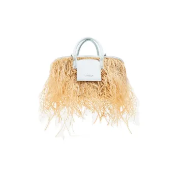 Jacquemus Raffia Beach Basket Bag Shoulder Bag Crossbody Bag Handbag Women's Light Blue
