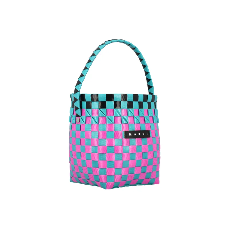 MARNI Logo Patch Checked Shoulder Bag-1