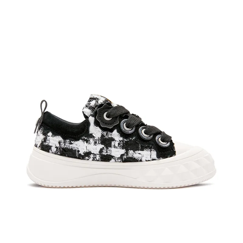 Champion Anti Slip Wear Resistant Low Top Skateboard Shoes Women's Black-1