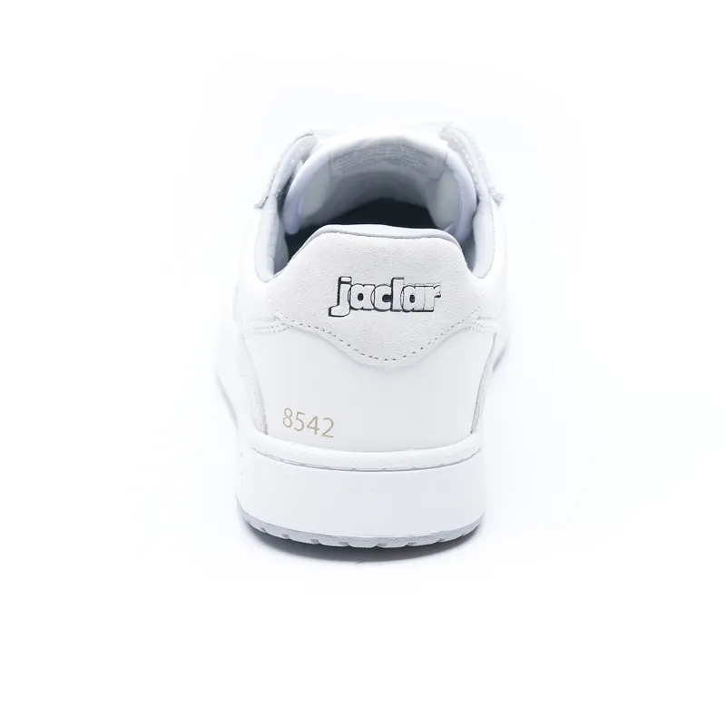 JACLAR White Sneakers Low Top Skateboard Shoes Unisex White Gray-2