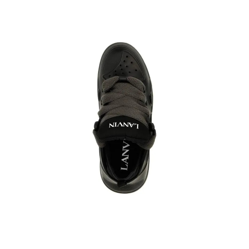 Lanvin Curb Low Top Skateboard Shoes Men's Black-3