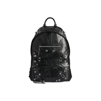 Balenciaga Arena Lambskin Backpack Men's Black