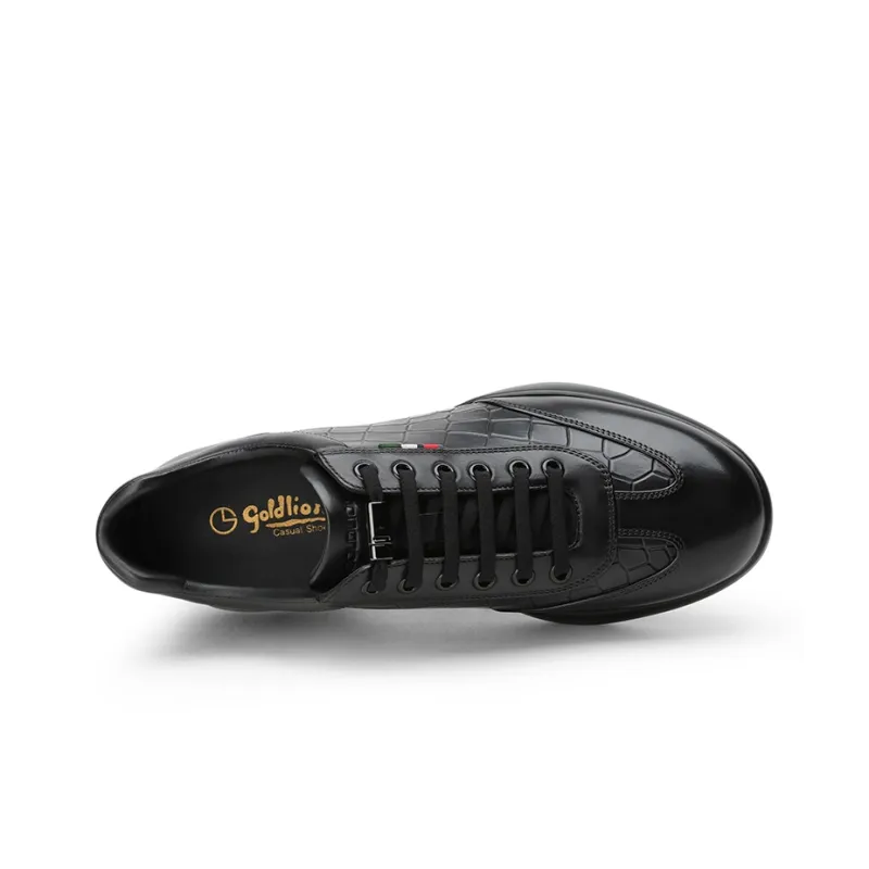 GOLDLION Low Top Casual Shoes Men's Black Gray-2
