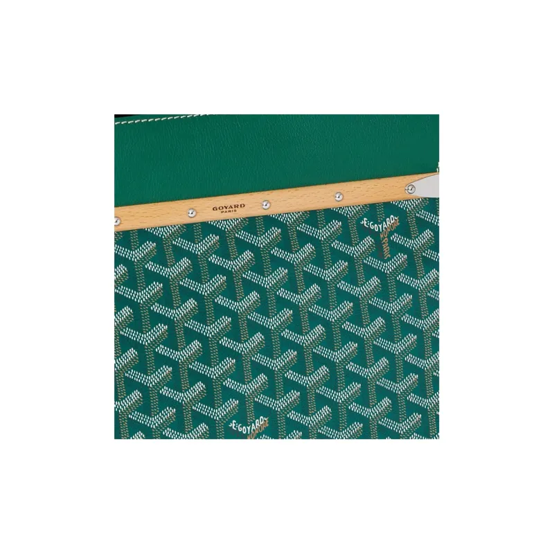 GOYARD Saigon Canvas With Leather Saigon Tote Handbag, Shoulder Bag Large Size Unisex Green-5
