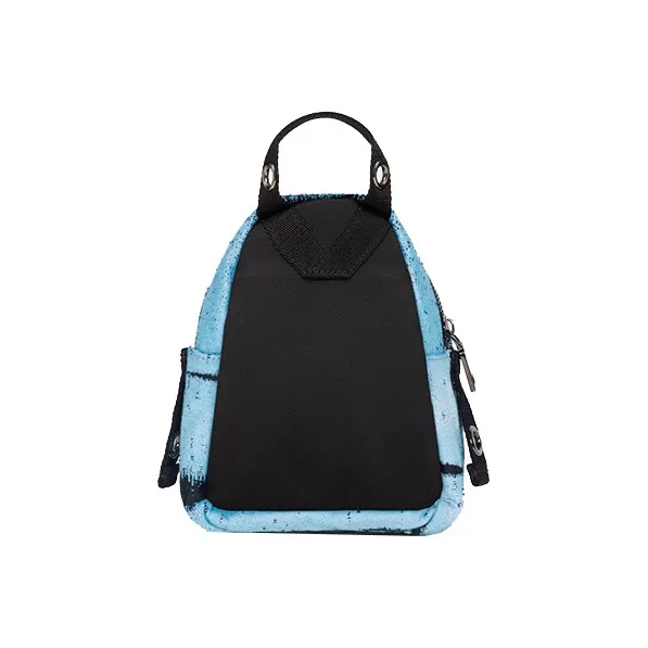 Valentino Tiger 1967 Jacquard Fabric Backpack Mini Light Blue & Black-2
