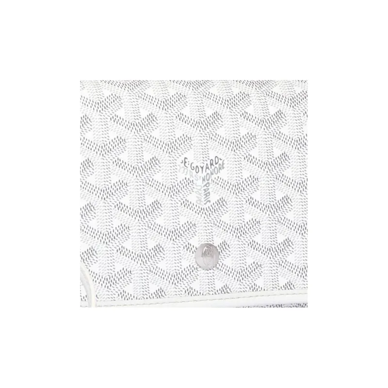 GOYARD Plumet Canvas With Leather Envelope Bag Handheld Shoulder Bag Crossbody Bag Small Size Unisex White/Green-4