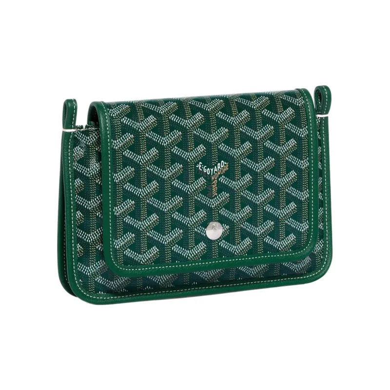 GOYARD Plumet Canvas With Leather Envelope Bag Handheld Shoulder Bag Crossbody Bag Small Size Unisex Green/Red-1