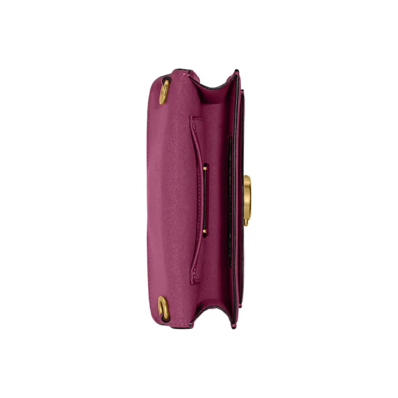 COACH Tabby Cow Leather Wrist Bag, Shoulder Bag, Crossbody Bag Trumpets Women's Dark Plum-3
