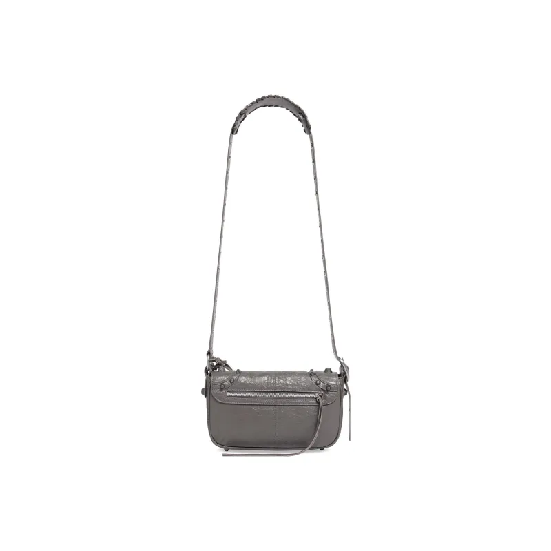 Balenciaga Le Cagole Arena Lambskin Flap Messenger Bag Shoulder Bag Crossbody Bag Extra Small Men's Dark Gray-4