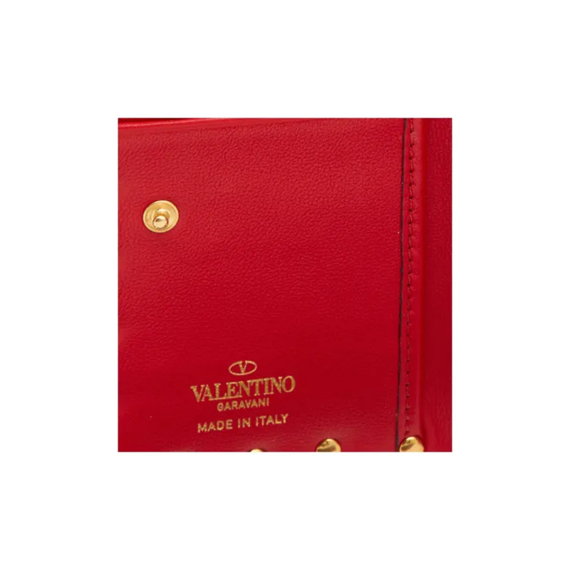Valentino Amore Leather Card Holder Regular Women's Red-5