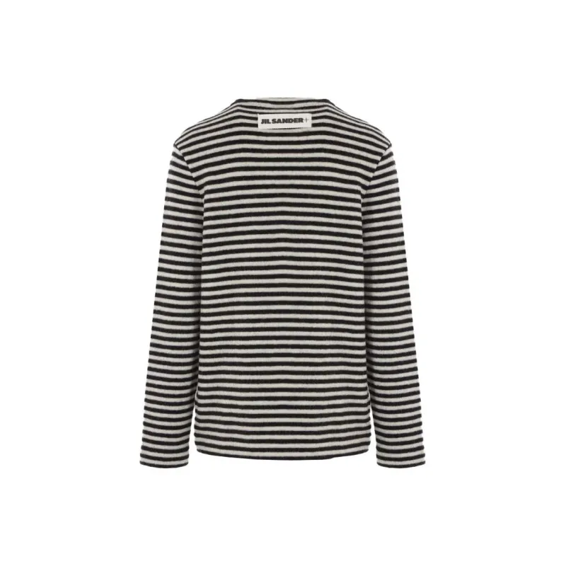 JIL SANDER Striped Long Sleeved T Shirt-1