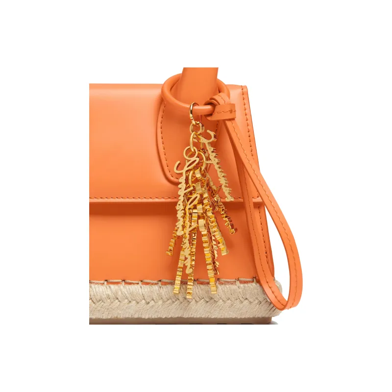 Jacquemus Le Chiquito Moyen Cow Leather Shoulder Bag Crossbody Bag Handbag Women's Orange-4