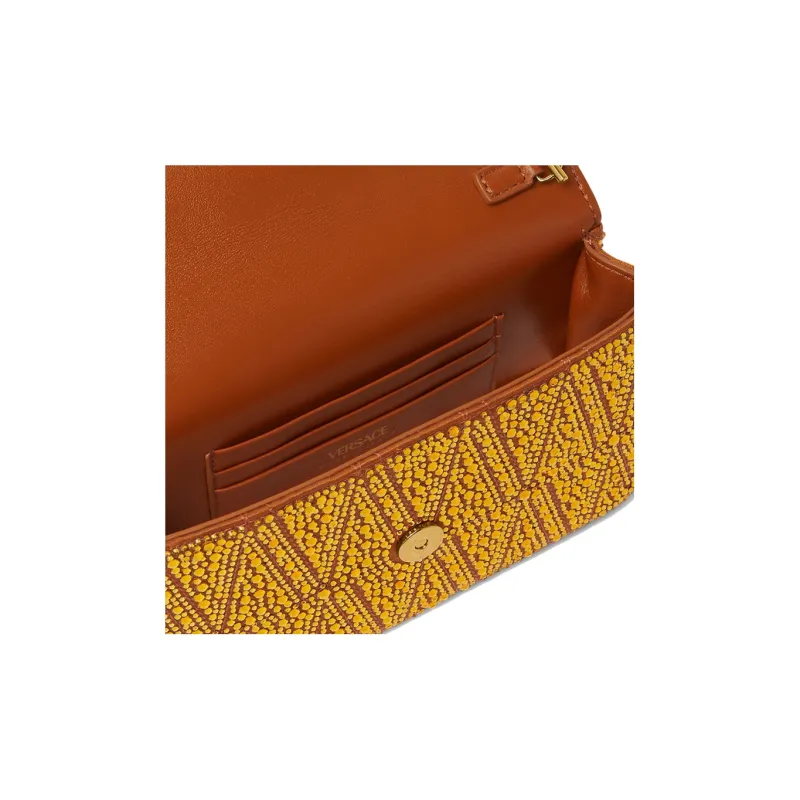 FANSIZHE Virtus Viscose Blended Mulberry Silk Crossbody Bag Shoulder Bag Women's Gold-4