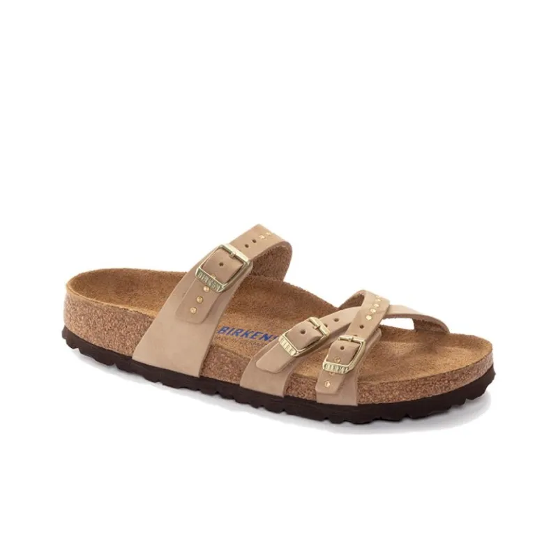 Birkenstock Franca Soft Footbed Nubuk Leather Narrow Fit 'Sandcastle' Women's-1