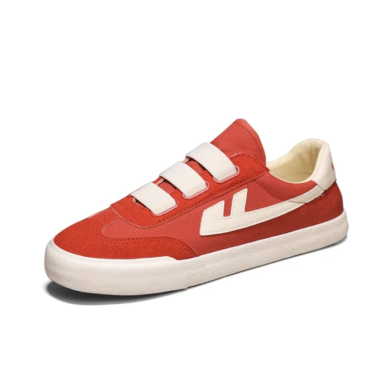 Warrior Slip Resistant, Abrasion Resistant, Lightweight Low Top Canvas Shoes Unisex Rusty Red Beige-1