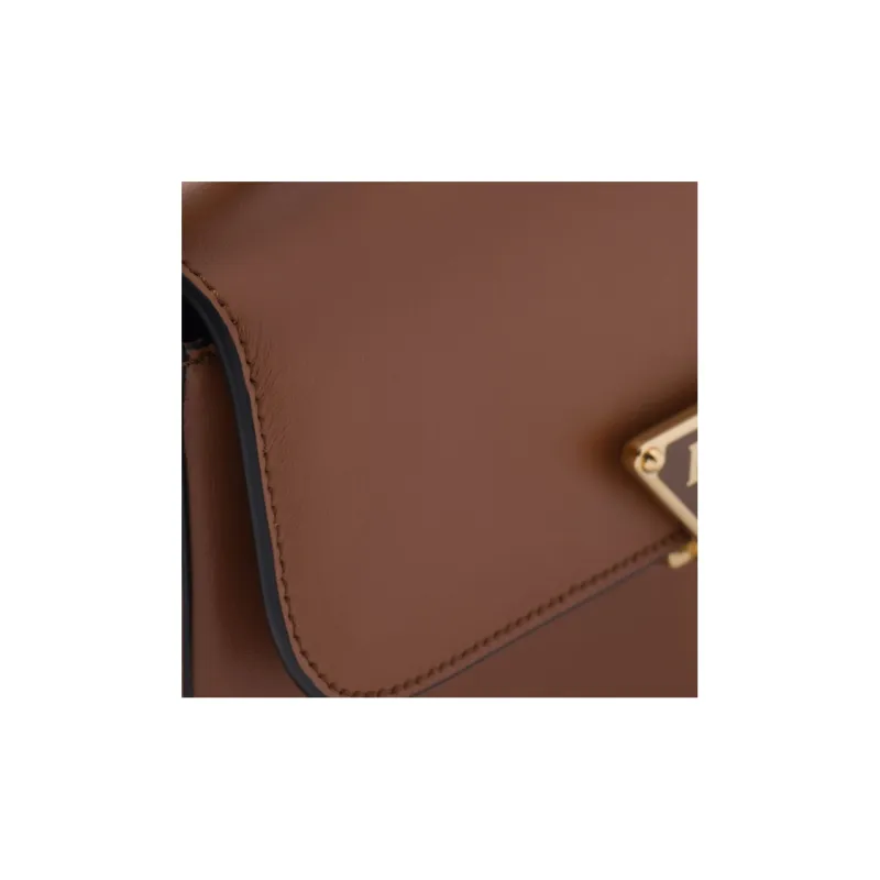 PRADA Leather Crossbody Bag, Shoulder Bag Women's Brown-5