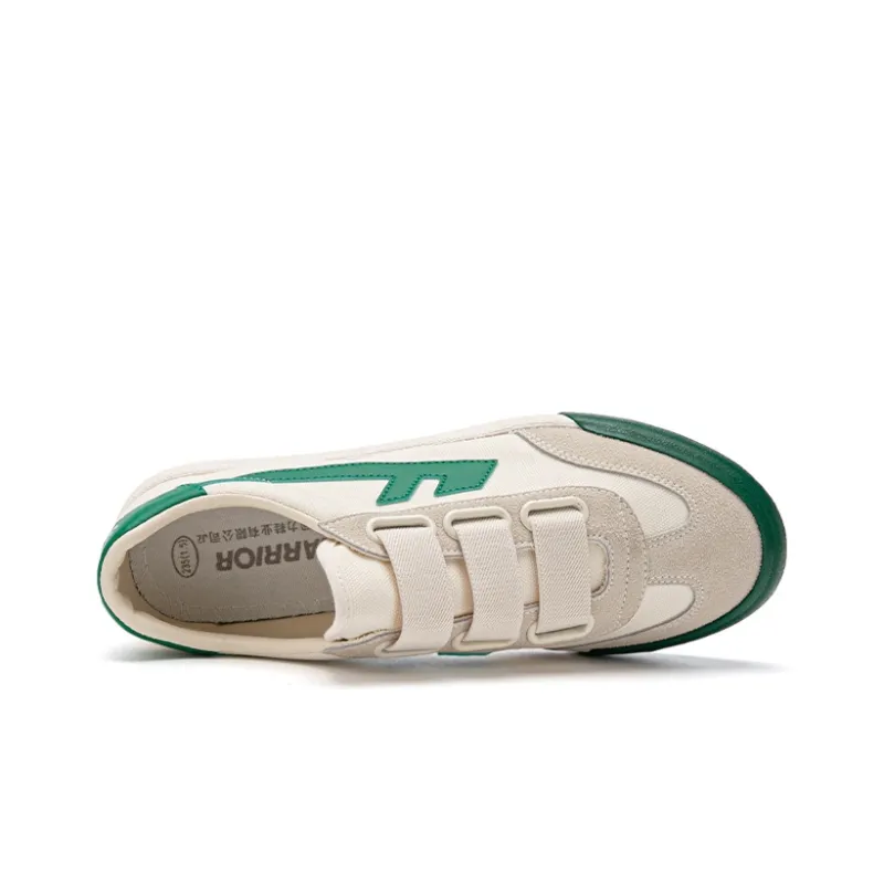 Warrior Slip Resistant, Abrasion Resistant, Lightweight Low Top Canvas Shoes Unisex Beige Green-3