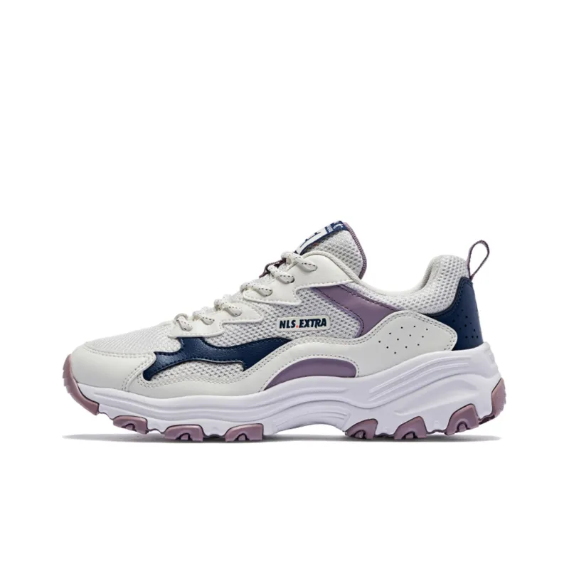 QIAODAN Anti Slip Wear Resistant Low Top Casual Shoes Women's White Purple-0