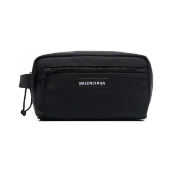 Balenciaga Explorer Fabric Toiletry Bag Men's Black