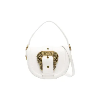 VERSACE JEANS COUTURE Polyester With Polyurethane Portable Crossbody Bag, Shoulder Bag Women's White