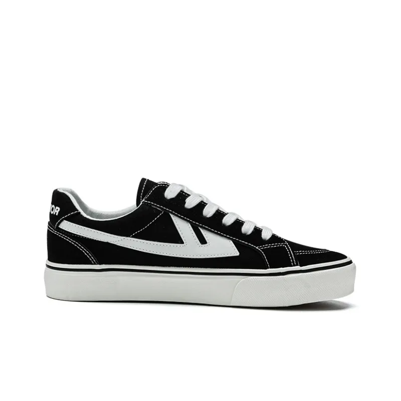 Warrior Slip Resistant, Abrasion Resistant, Lightweight Low Top Canvas Shoes Unisex Black White-1