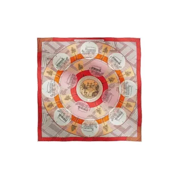 HERMES Silk Scarves Women's Red